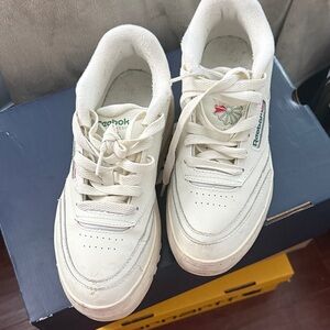 Reebok Classic White Platform Sneakers